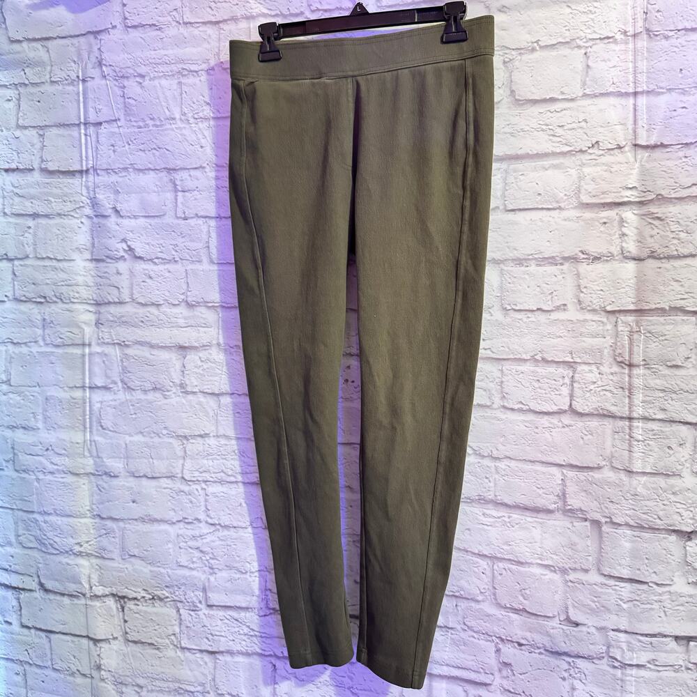 ORVIS LEGGING TYPE PANTS WITH WAISTBAND HIDDEN POCKET Dark Green/Gray SZ 8